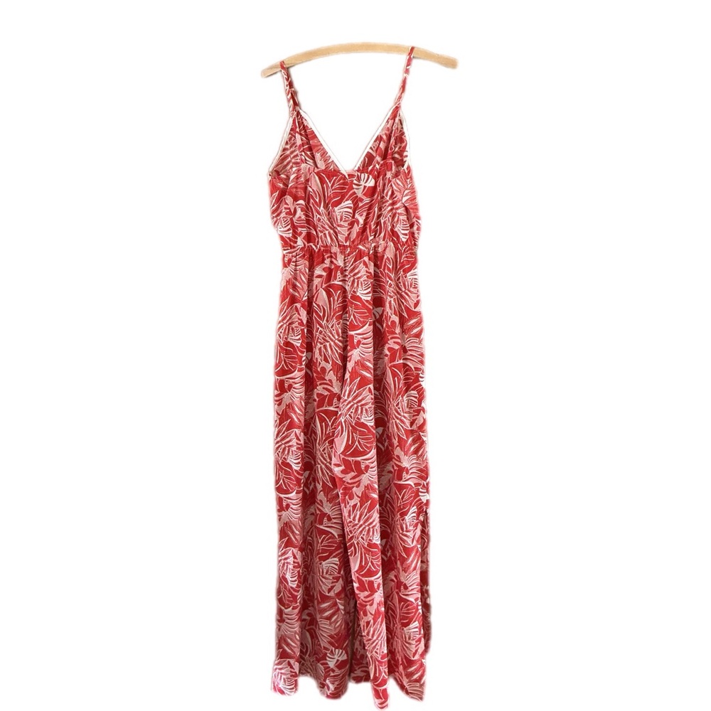 Tropical print red and white jumpsuit small - Picture 8 of 10